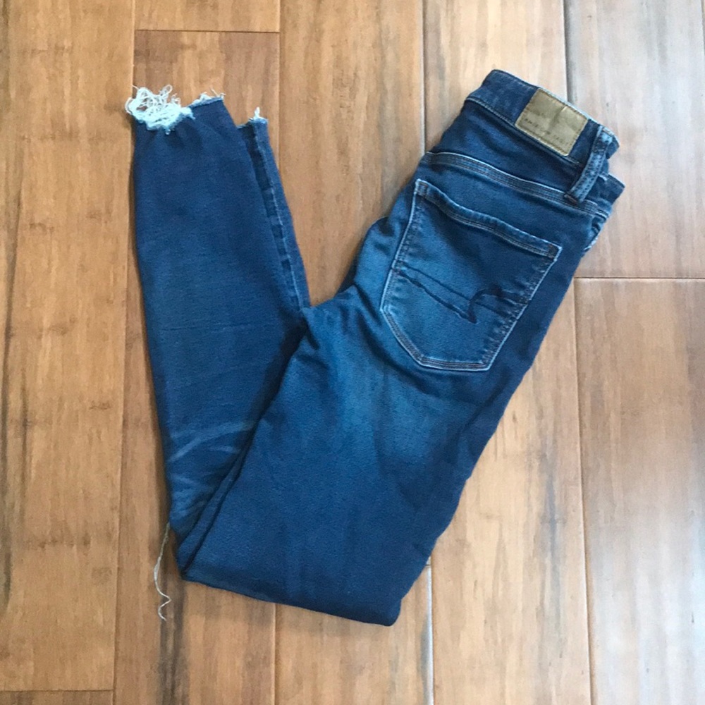 American eagle next level stretch ripped skinny jeans
